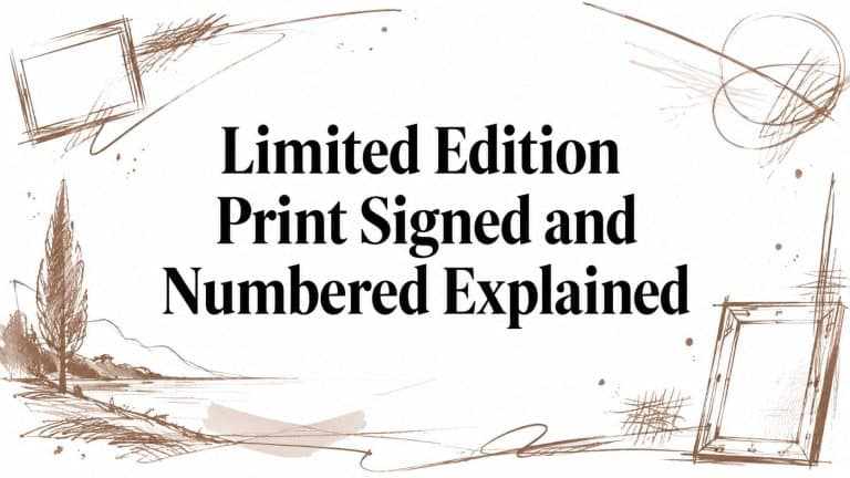 Limited Edition Print Signed and Numbered Explained